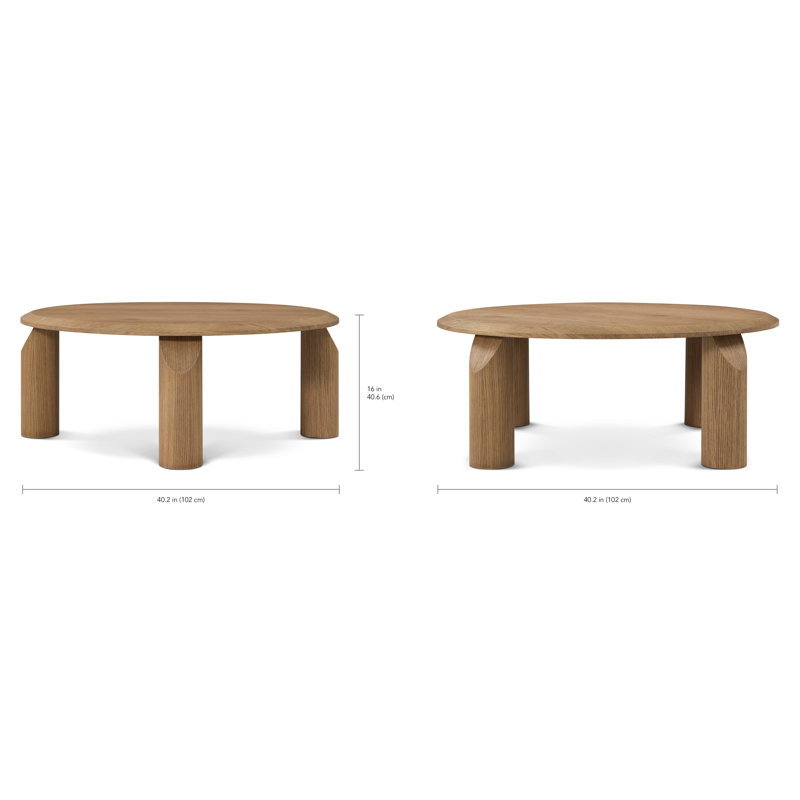Vienna Cocktail Table, Natural, 16" H x 40.2" L x 40.2" W