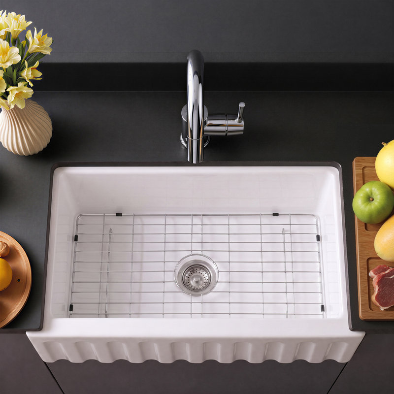 Évier de cuisine en argile réfractaire - bol simple