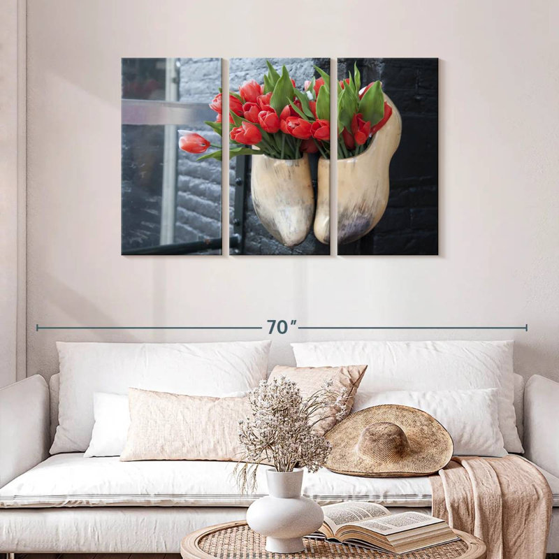 Tulips In Clogs, 28" H x 45" W