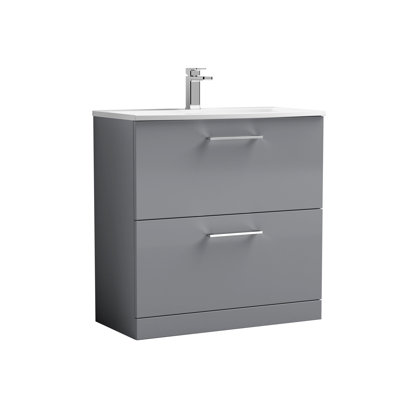 Arno 810mm Single Bathroom Vanity with Integrated Vitreous China Basin