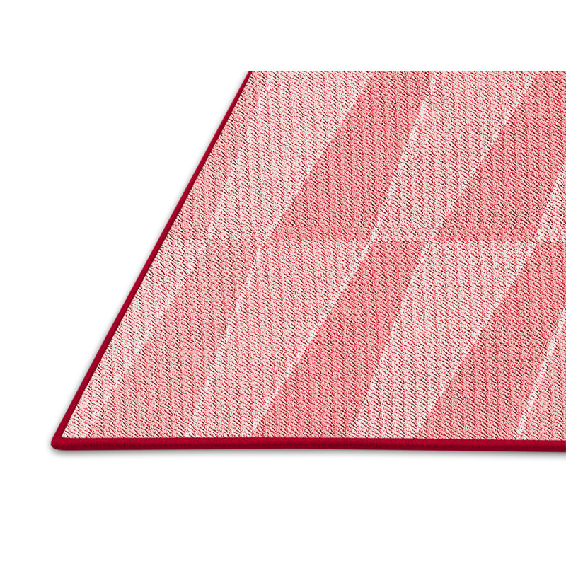 Tapis abstrait en laine rose, Rectangle 2 pi x 3 pi