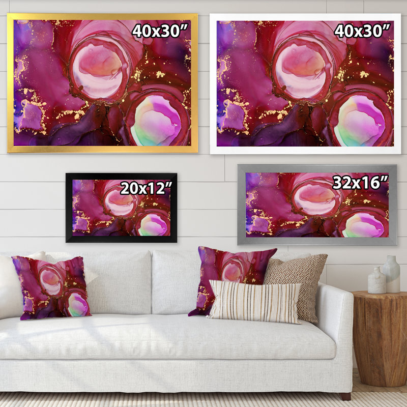 «Brown Luxury Abstract Fluid Art VII», peinture sur toile, Cadre doré, H 30 po x l 40 po x P 1,5 po