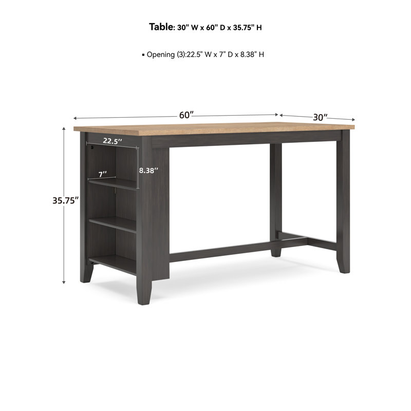 Malkin Counter Height Dining Table, Brown