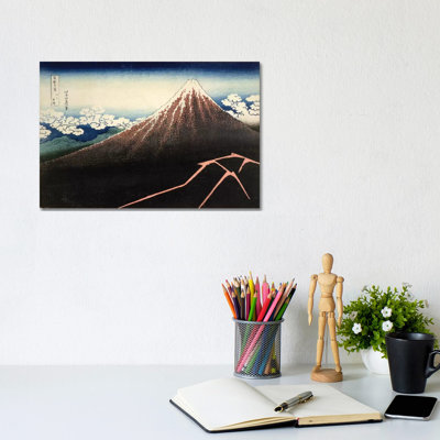 Fuji Above The Lightning (Fitzwilliam Museum, University Of Cambridge by Katsushika Hokusai - Wrapped Canvas Print