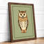 Frontal Owl Botanical - Framed Print-1479551093-1479551094