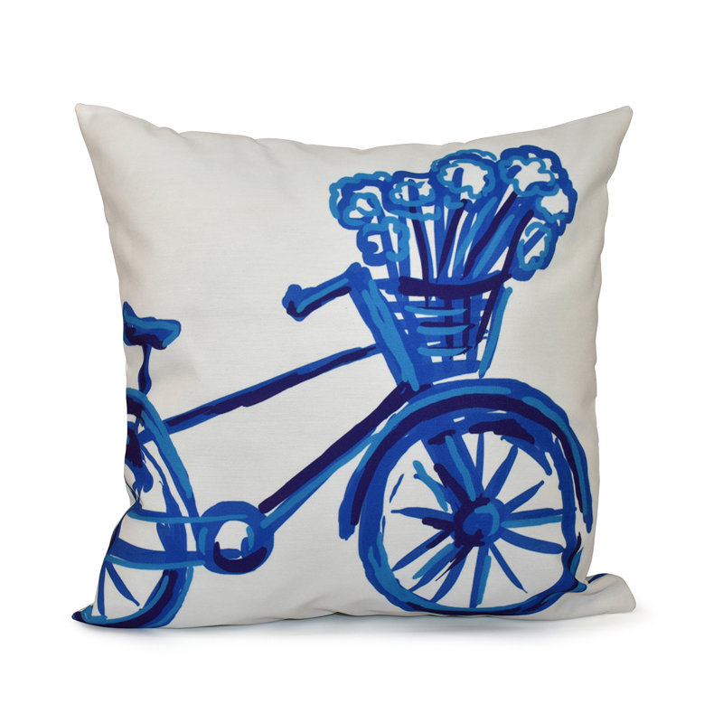  Housse de coussin carré et insert, Bleu, H 26 po x l 26 po x P 1 po