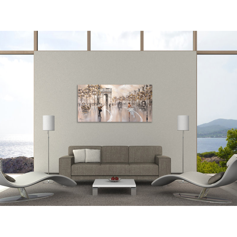 «Golden Glimpse», toile tendue par Isabella Karolewicz, H 30 po x l 60 po x P 1,5 po