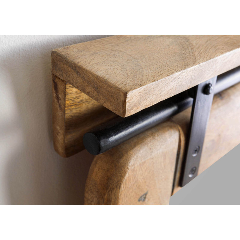 Railway Solid Wood Rectangle Mirror