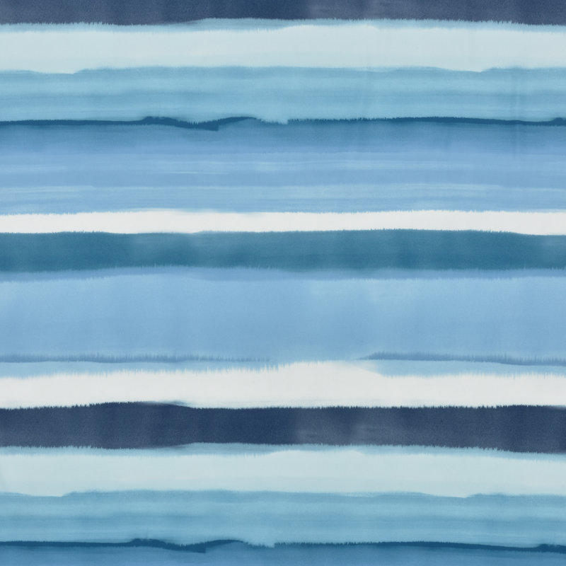 Balboa Blue Polyester Nautical Tub Curtain