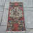 Handmade Vintage Turkish Oushak Rug - Unique Geometric Design on Small Red Wool Carpet