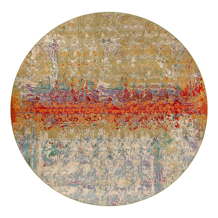 Trona Washable Abstract Indoor / Outdoor Rug