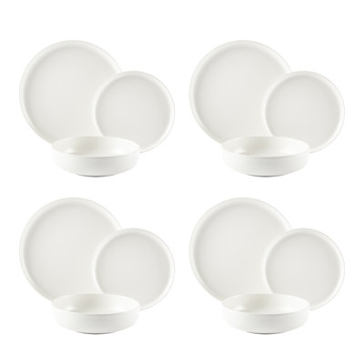 Nordic 12 Piece Ceramic Dinnerware Set - Service for 4