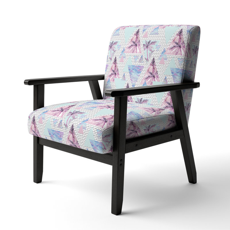 Fauteuil d'appoint rembourré en velours Blue Summer