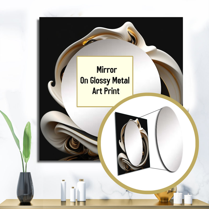 Lyanni - Modern Square Mirror Wall Art For Bathroom, 23" x 23"