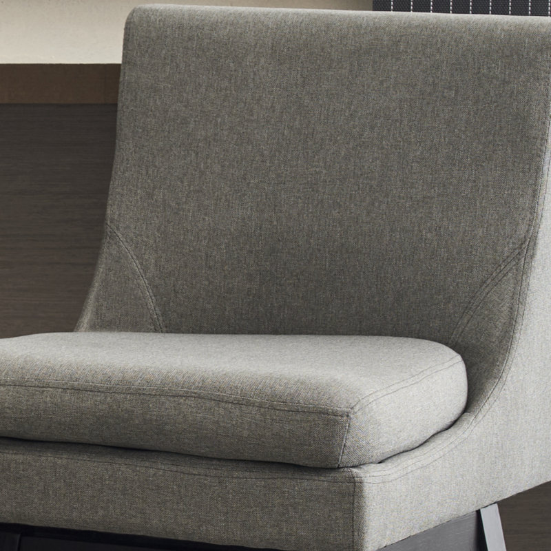 Karidee Swivel Upholstered Counter Stool, Gray