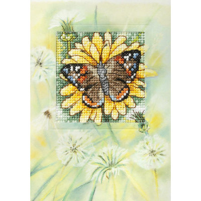 Orchidea Complete Orchidea Counted cross stitch kit - greetings card Flower and butterfly 6226