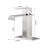 Waterfall - Style Bathroom Faucet With Single Handle, Pop Up Drain, Overflow, Brushed Nickel, High Strength Stainless, Gentle Handle For Bathroom, Corrosion Easy To Assemble-128956898