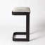 Upholstered Counter Stool with Metal Frame