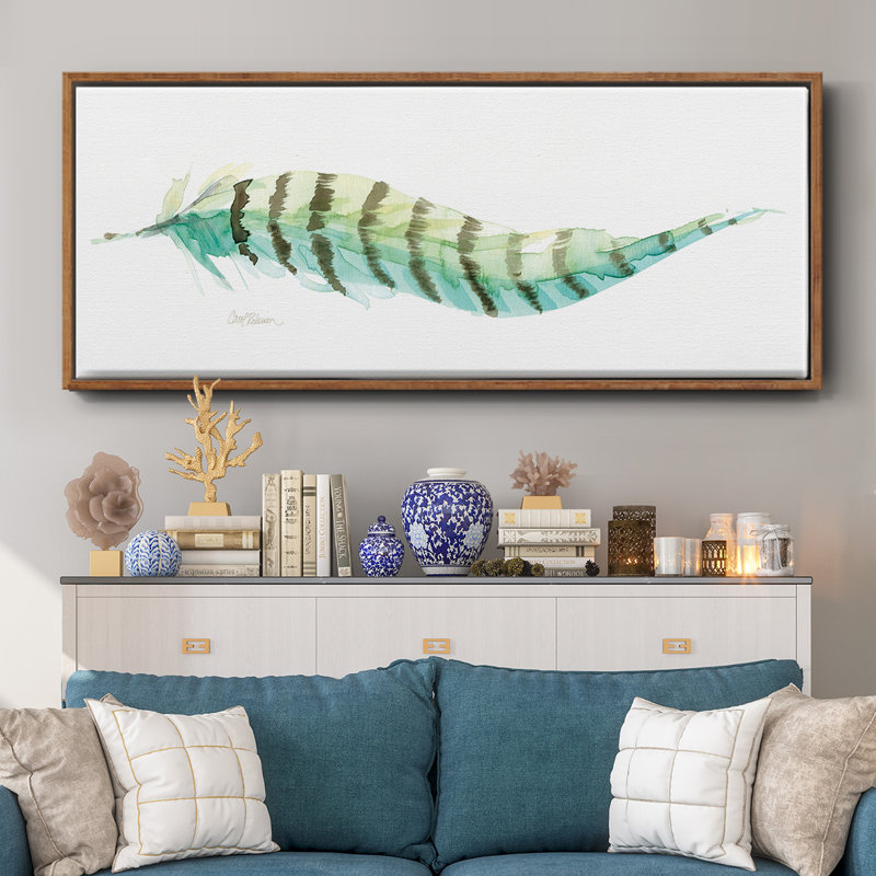 Tail Feather II- Framed Canvas