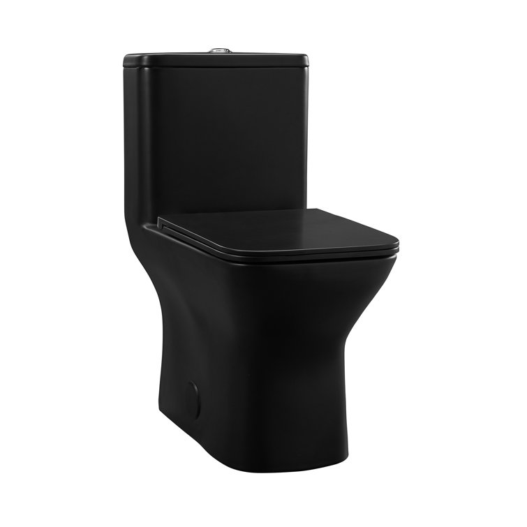 Swiss Madison Sublime II One-Piece Round Toilet Dual-Flush 1.1/1.6 GPF, Matte Black