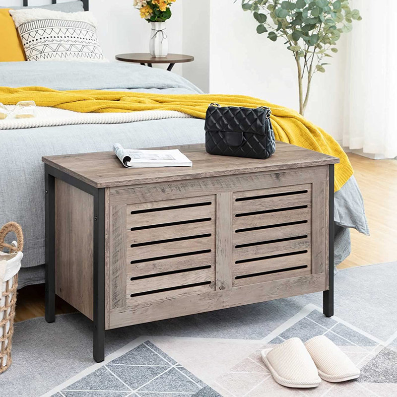 Banc de rangement pour 4 paires de chaussures, Brun pâle