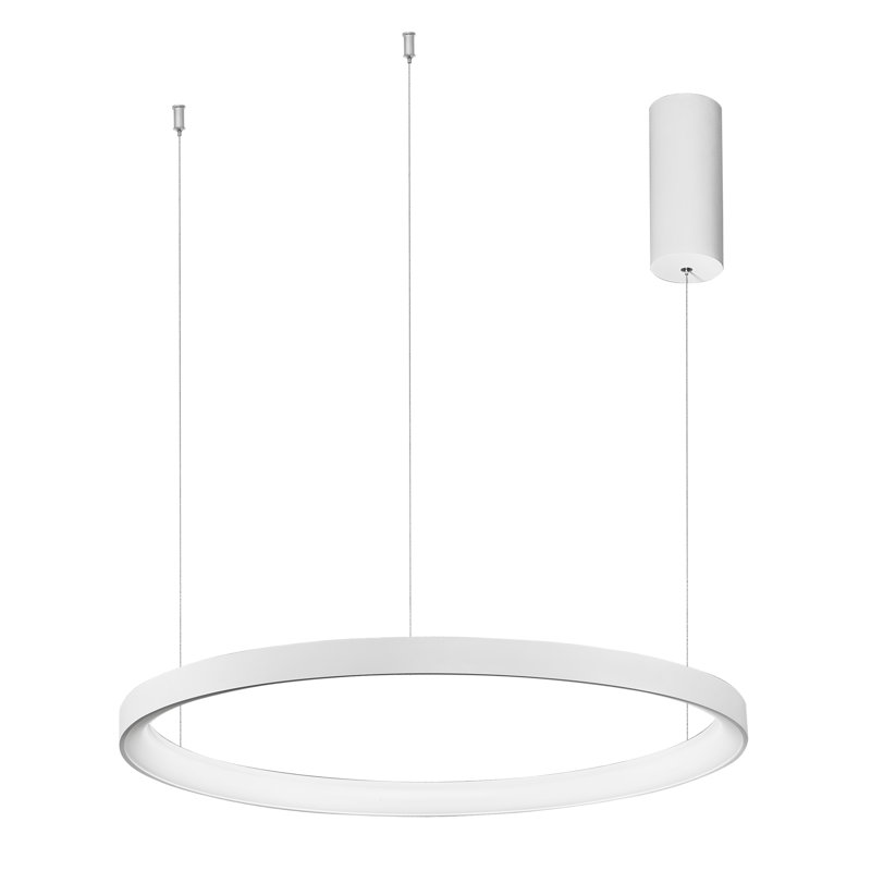 1 - Light LED Single Pendant, 3.5cm H x 58cm W x 58cm D, White