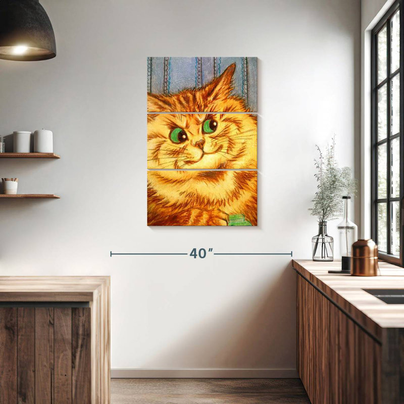 Brampt Quizzical Cat, H 38 po x l 24 po