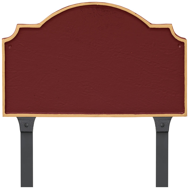 Enseigne d’adresse pour pelouse sur 2 lignes Vanderbilt, Chocolat / Argent