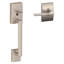Century Lower Half Handleset with Plymouth Door Knob (Deadbolt Sold Separately)-1491197864