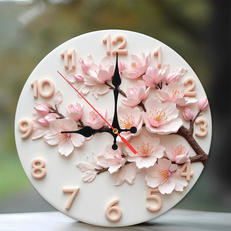 Horloge murale fleur de cerisier