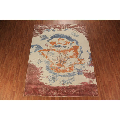 Pictorial Modern Abstract Indian Area Rug