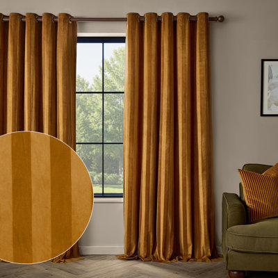 Regency Stripe Room Darkening Curtain Panel Pair