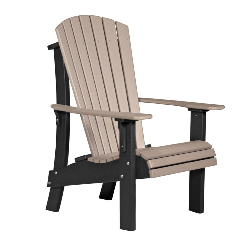 Chaise adirondack en plastique royal Zussen, Bois vieilli / noir