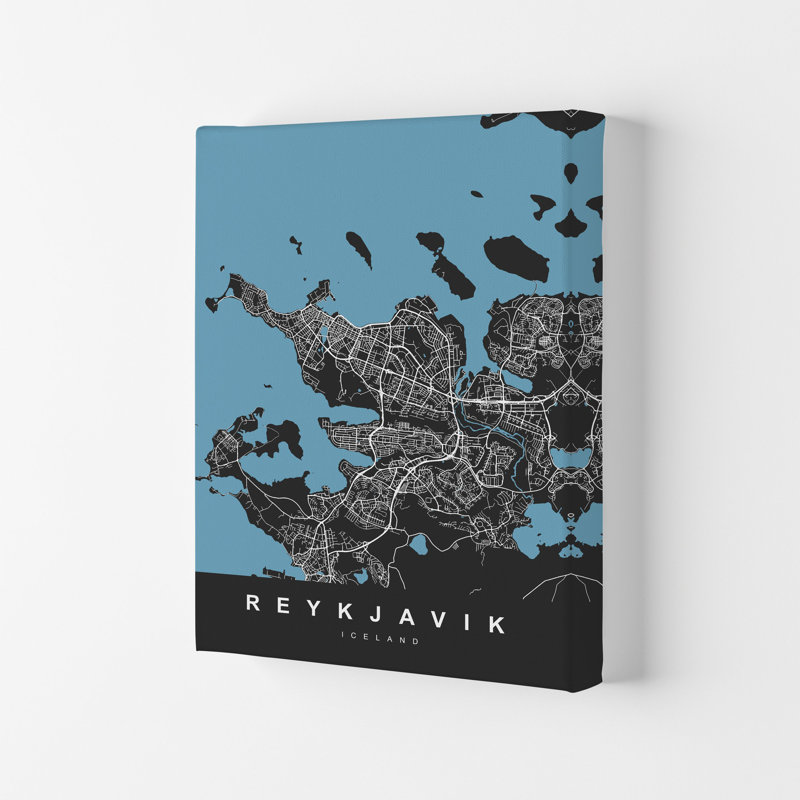 Reykjavik - Print, Wrapped Canvas, 42cm H x 29.7cm W x 4cm D