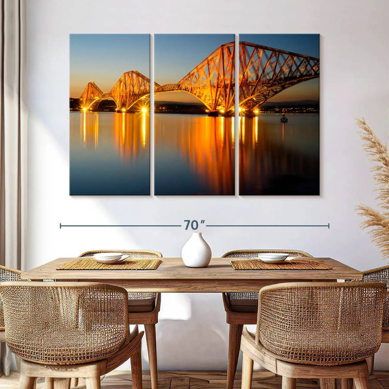 Forth Cantilever Bridge At Dawn, H 42 po x l 65 po