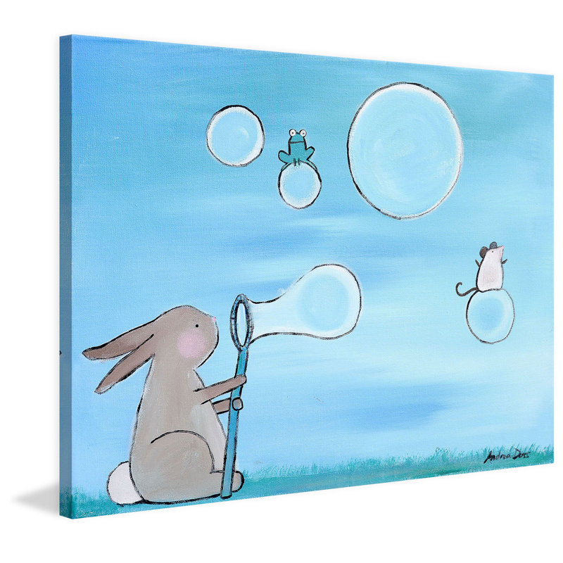 «Bunny Bubbles» par Andrea Doss, reproduction sur toile tendue, null