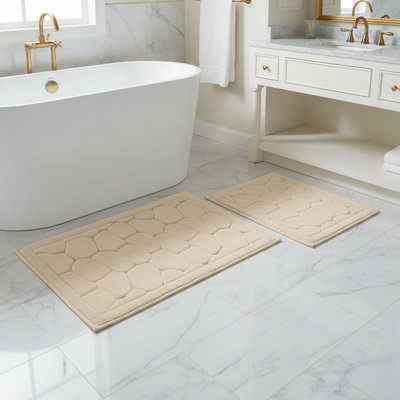 Ensemble de tapis de bain en coton 2 pièces Neutral Modern