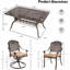 Ensemble de salle à manger rectangulaire en aluminium avec coussins 59 po Cheltenham