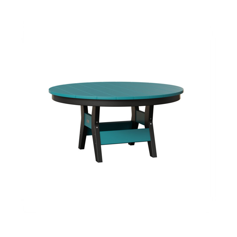Table de conversation ronde 38 po Berlin Gardens Harbor, Noir, Bleu Aruba