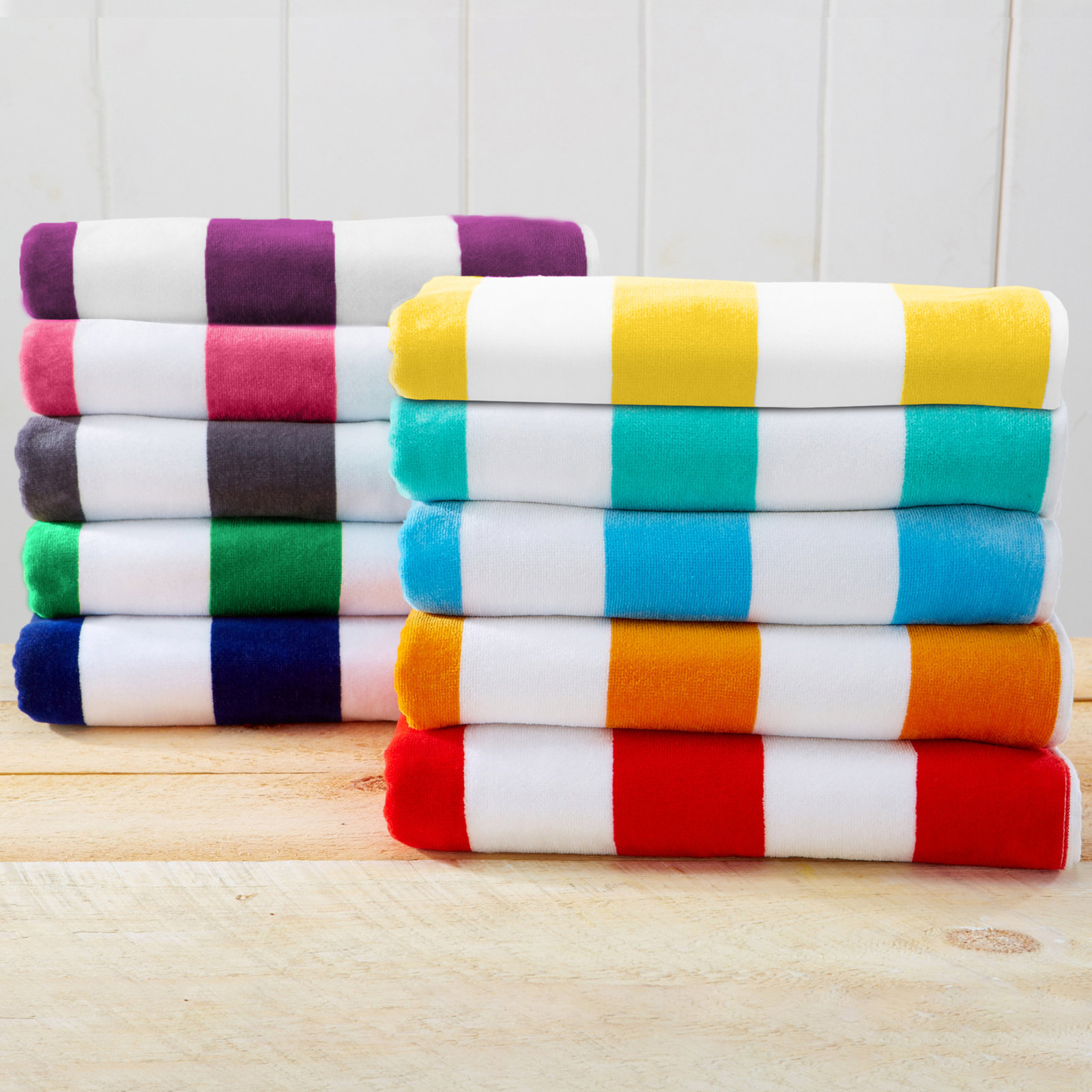 Chirino Cotton Cabana Beach Towels, New Green, Beach Towel - 4 Pack