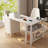 Built-in Outlets L-Shaped Computer Desk with Drawers & Storage Shelves-1417777655-1421181444