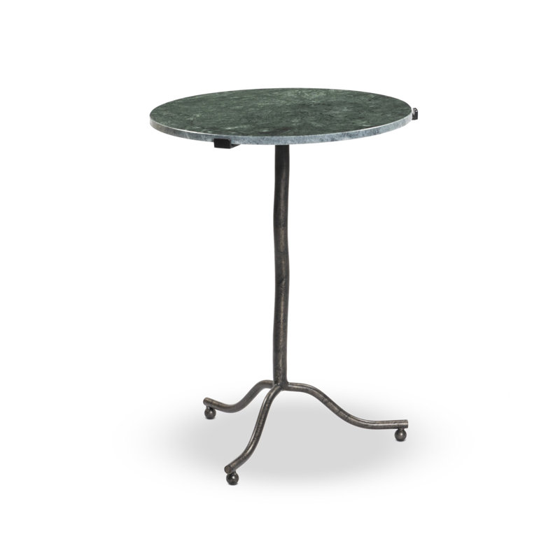 SOPHIE Marble End Table, Green Top/Gray Base