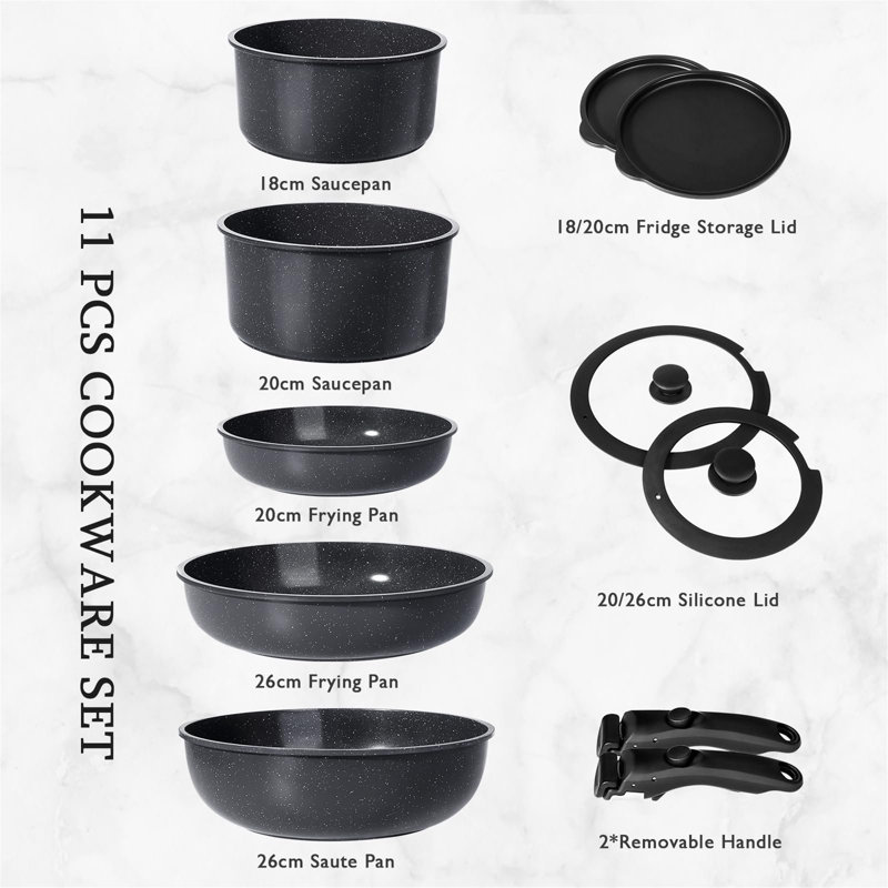 11PCS Pots And Pans Set Non Stick