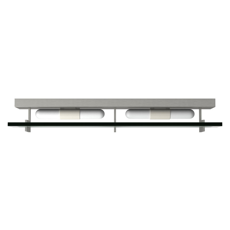 Latitude Sleek Outdoor 4-Light Bath Vanity in Brushed Nickel