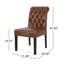 Ensemble de 2 chaises roulantes Broxton touffetage à manger KD MP2-1392988750