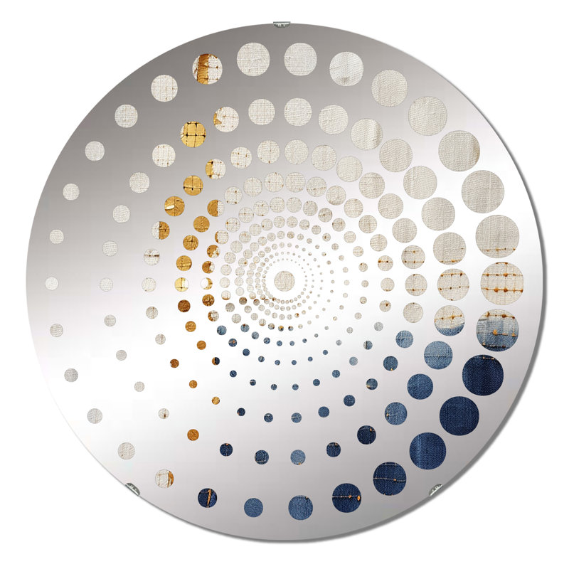 Springtown - Miroir mural spiralé, 23,6 po x 23,6 po