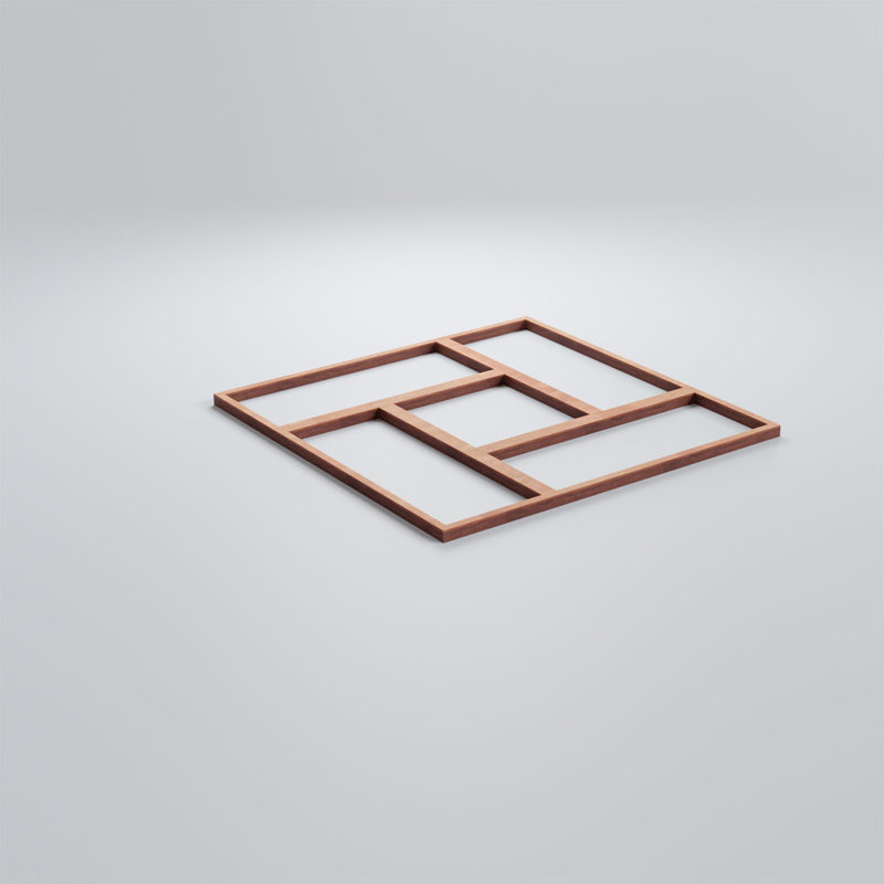 Panneaux muraux décoratifs en bois Sheffield, Cerisier, H 7 3/8 po x l 7 3/8 po x P 1/4 po