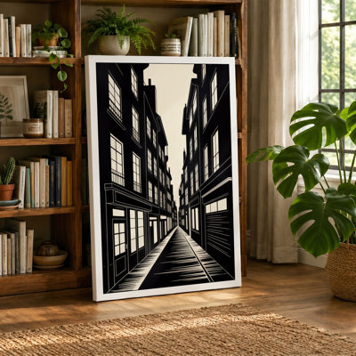 Urban Geometry Industrial - Wrapped Canvas