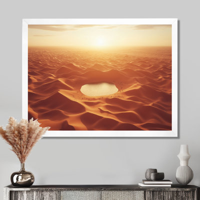 Vue du désert du Sahara sur la planète Mars - désert, art mural