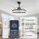 Chantrice 24" Reversible LED Ceiling Fan with Light and Remote, 6-speed Dimmable Ceiling Fan